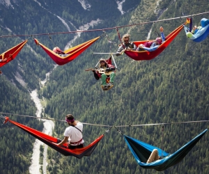 Close to the hammock scene lying between the high cliff